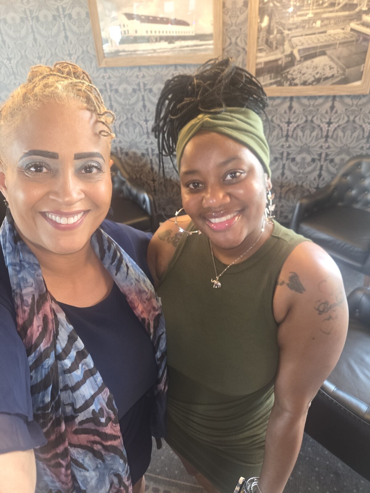 Gloria Joyner connecting with a community member