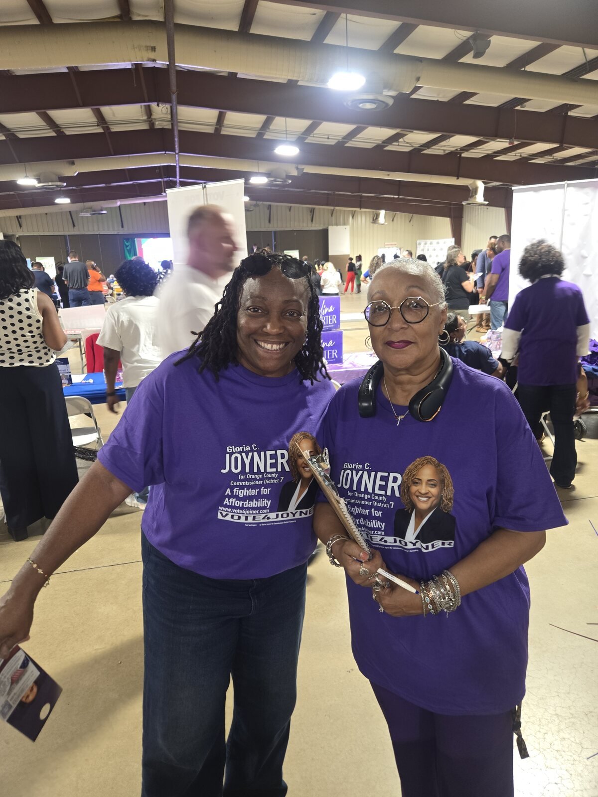 Campaign volunteers supporting Gloria Joyner